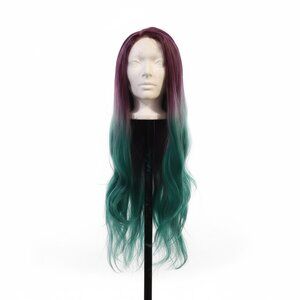 Lace Front Purple/Teal Ombre Synthetic Wig